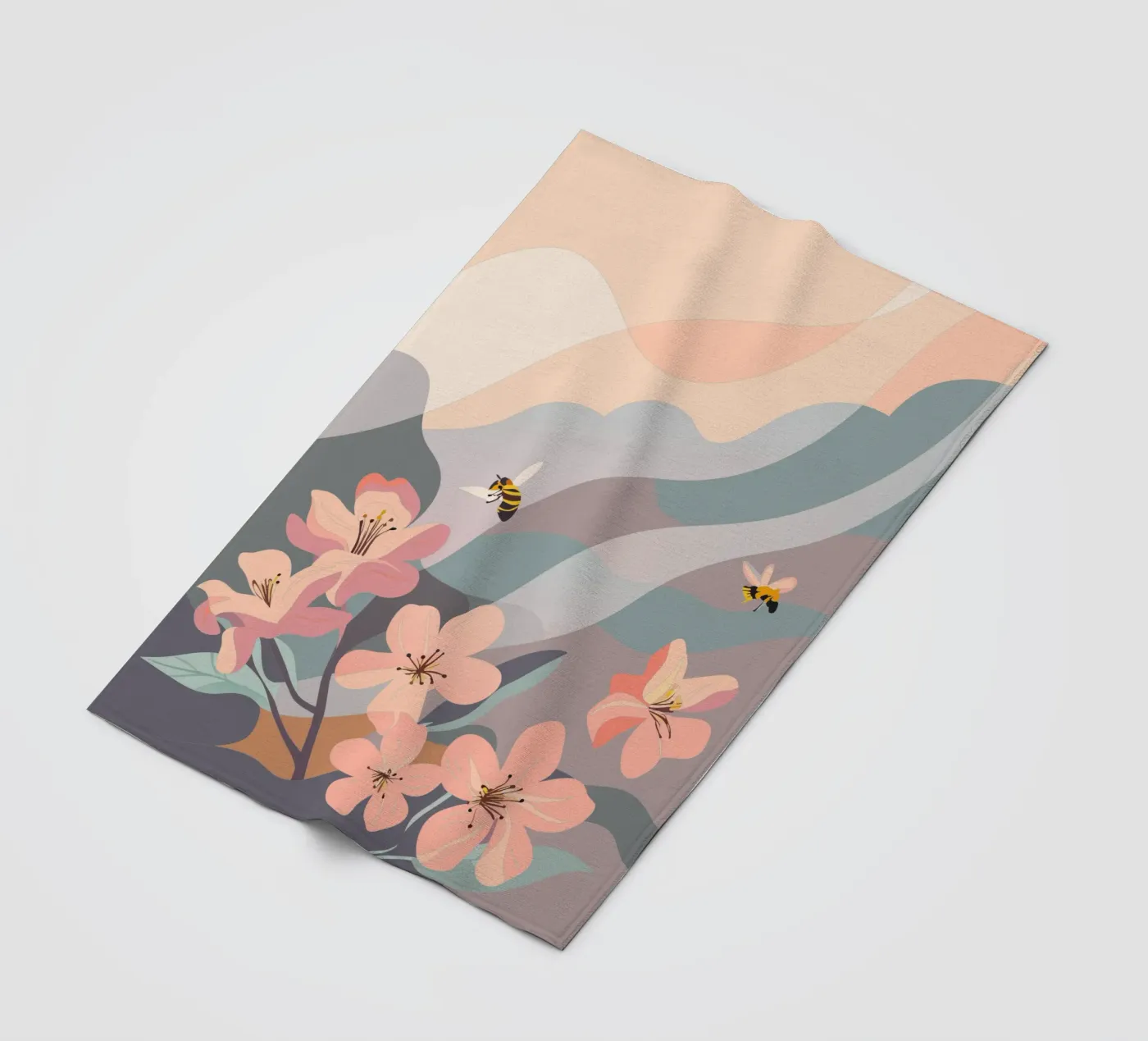 Fiori e api coperta in pile da HAPPY SHOP