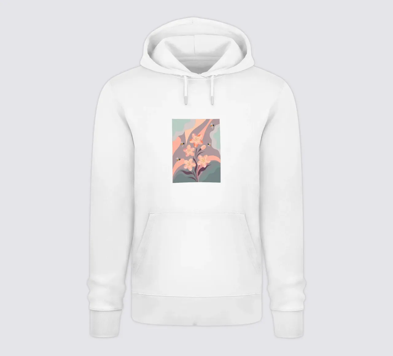 Fiori e api felpa con cappuccio da HAPPY SHOP