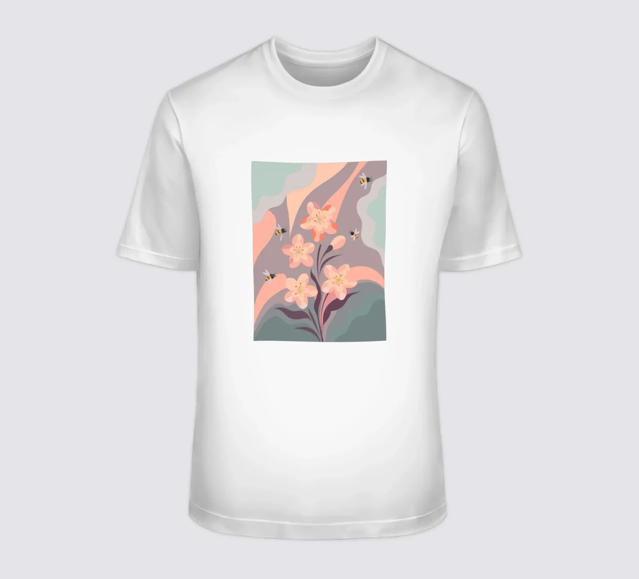 Fiori e api t-shirt da HAPPY SHOP
