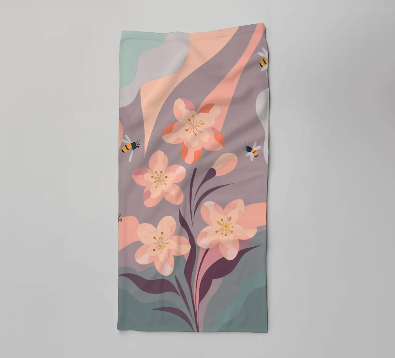 Fiori e api asciugamano da bagno da HAPPY SHOP