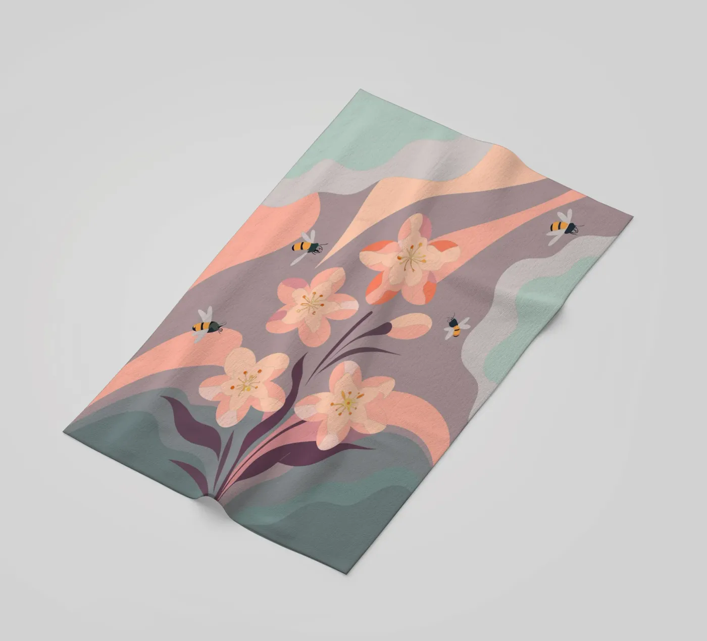 Flowers and Bees serviette de plage de HAPPY SHOP
