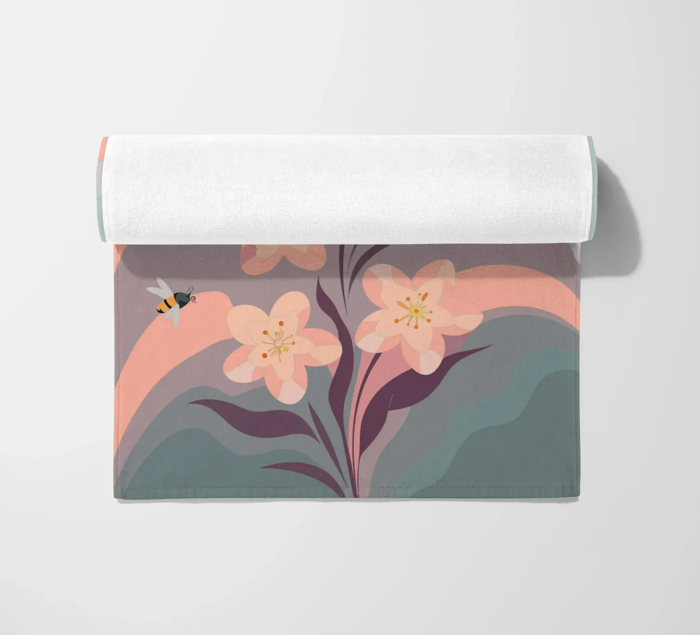 Flowers and Bees serviette de plage de HAPPY SHOP