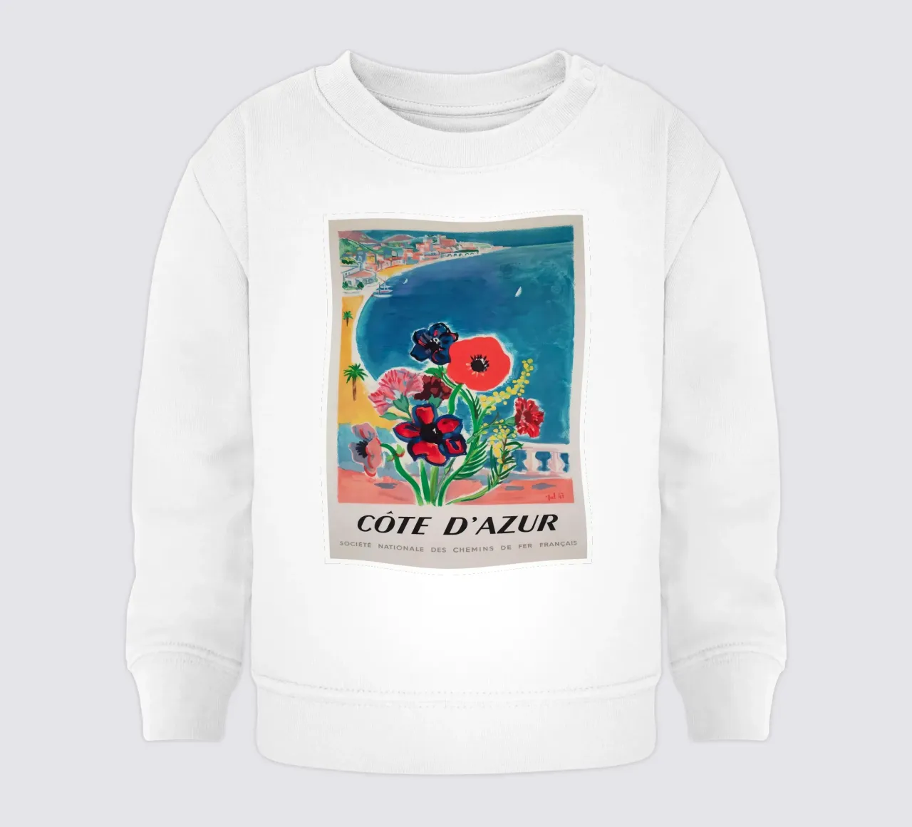 French Riviera Art baby sweatshirt by Robert Livingston