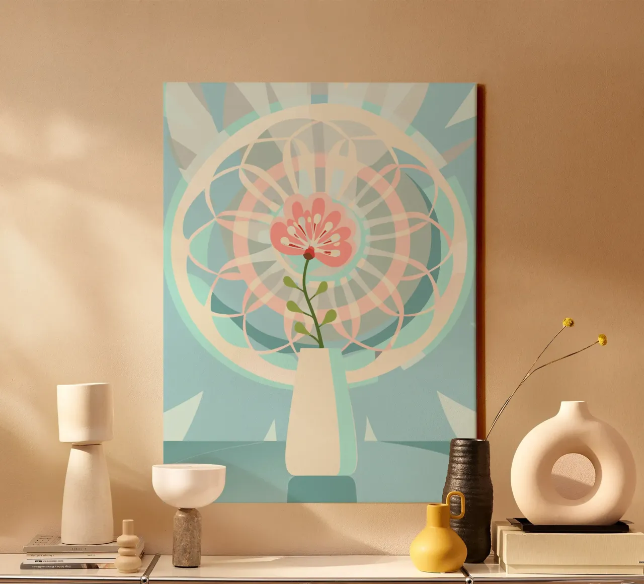 Vaso di fiori tela con Cornice a cassetta da HAPPY SHOP
