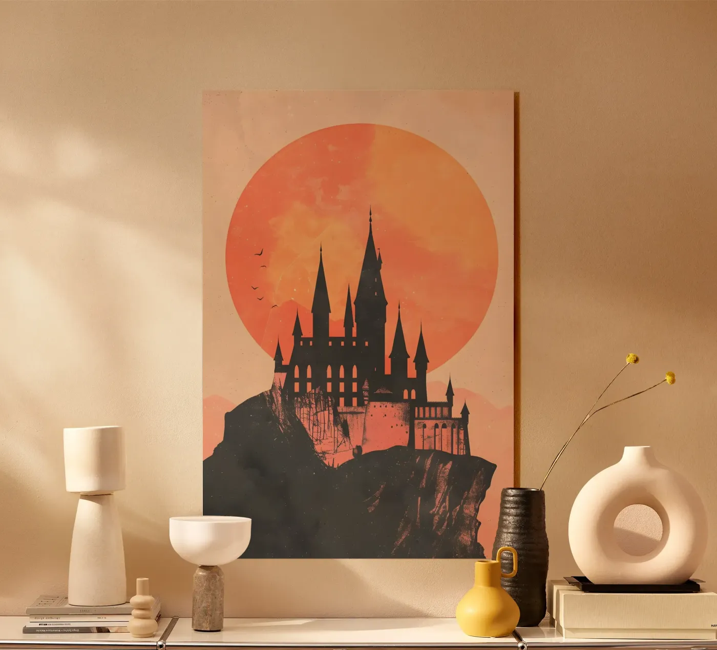 Sunset Citadel acryl van michi