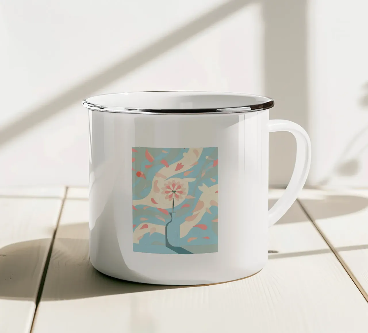 Vaso di fiori tazza in smalto da HAPPY SHOP