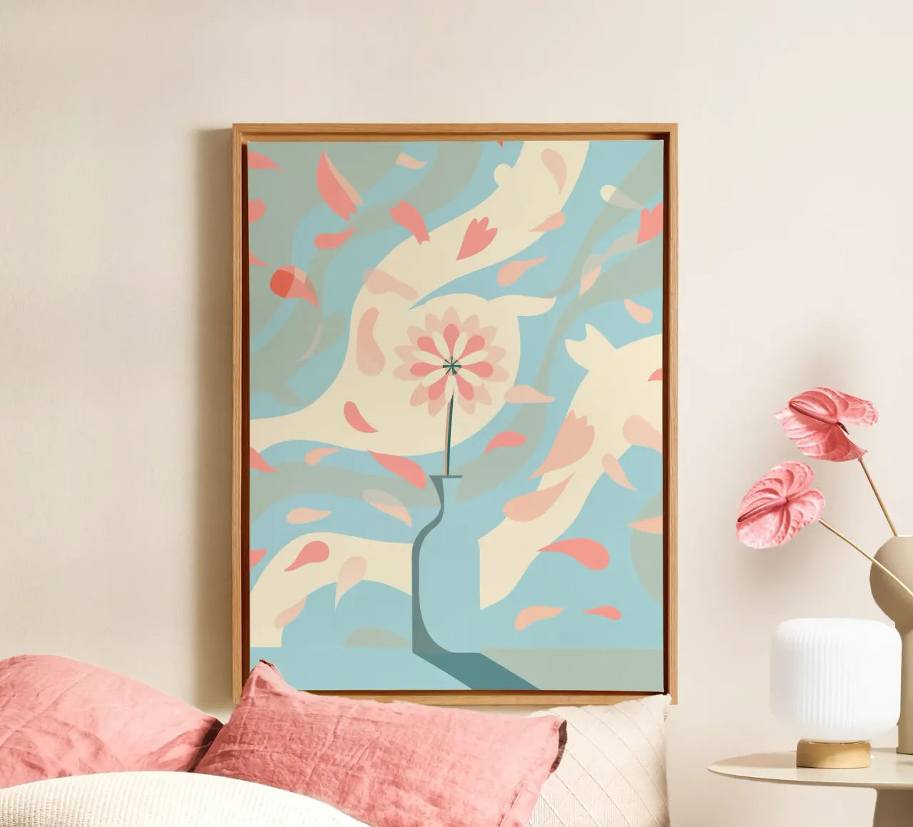 Vaso di fiori tela con Cornice a cassetta da HAPPY SHOP