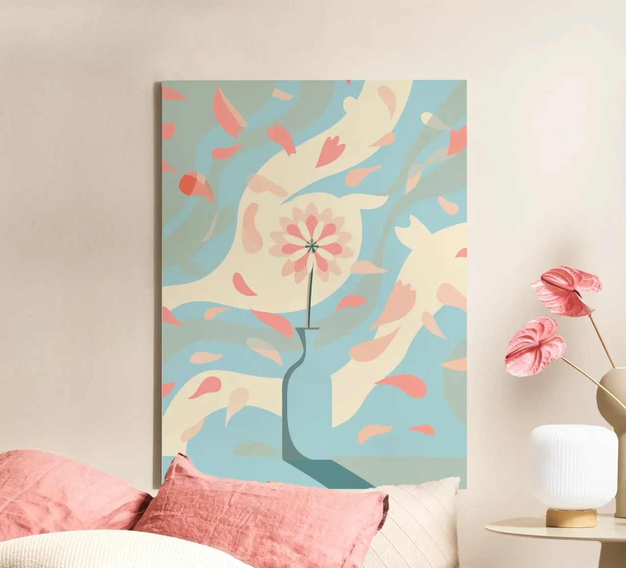 Vaso di fiori tela con Cornice a cassetta da HAPPY SHOP