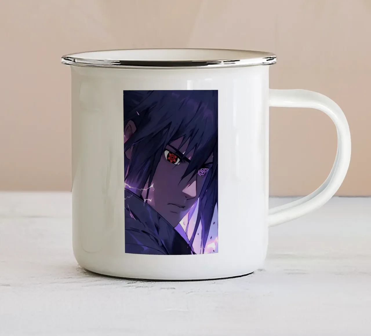 Sasuke tazza in smalto da Anime Place