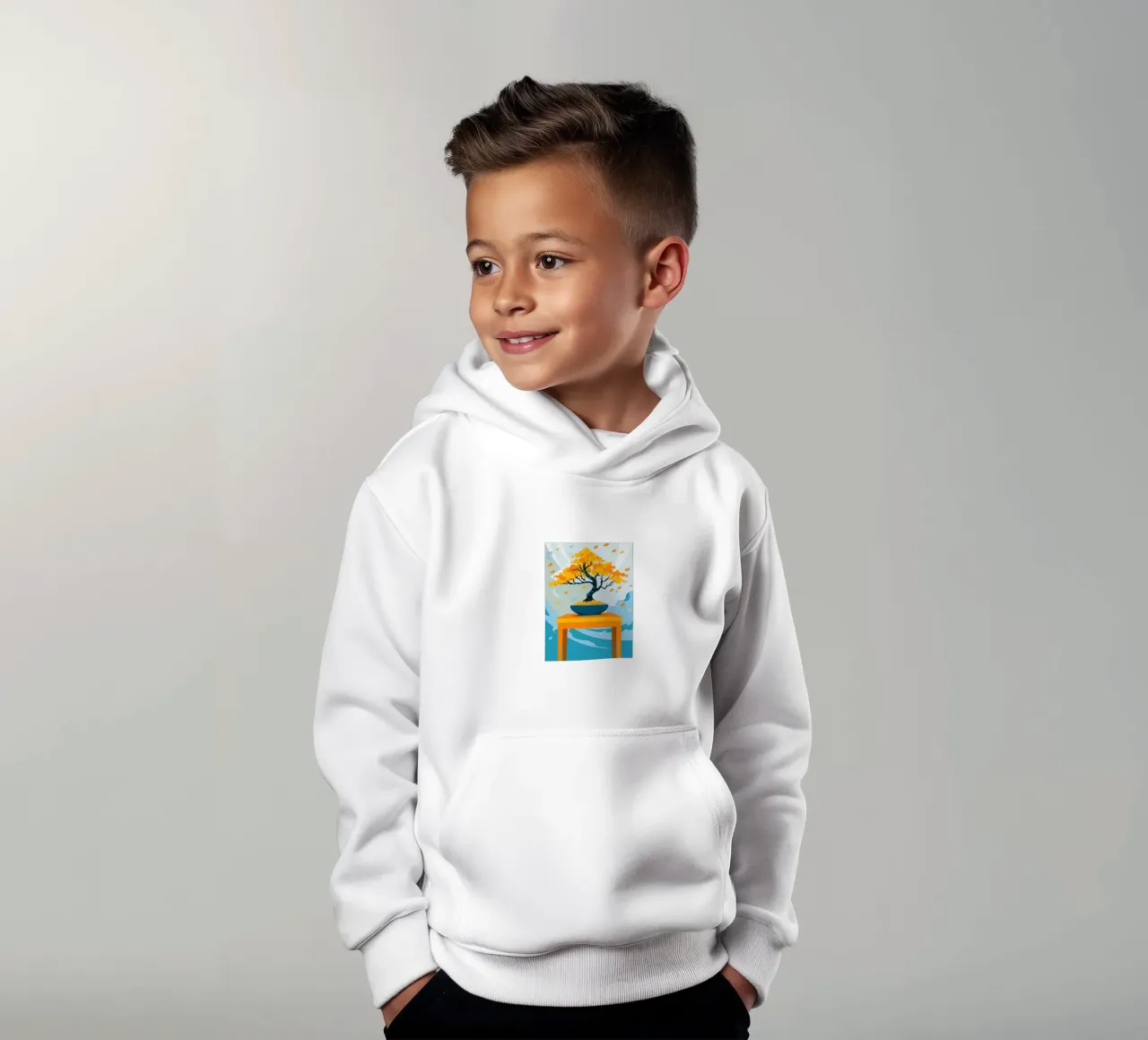 Bonsai felpa bambino con cappuccio da HAPPY SHOP