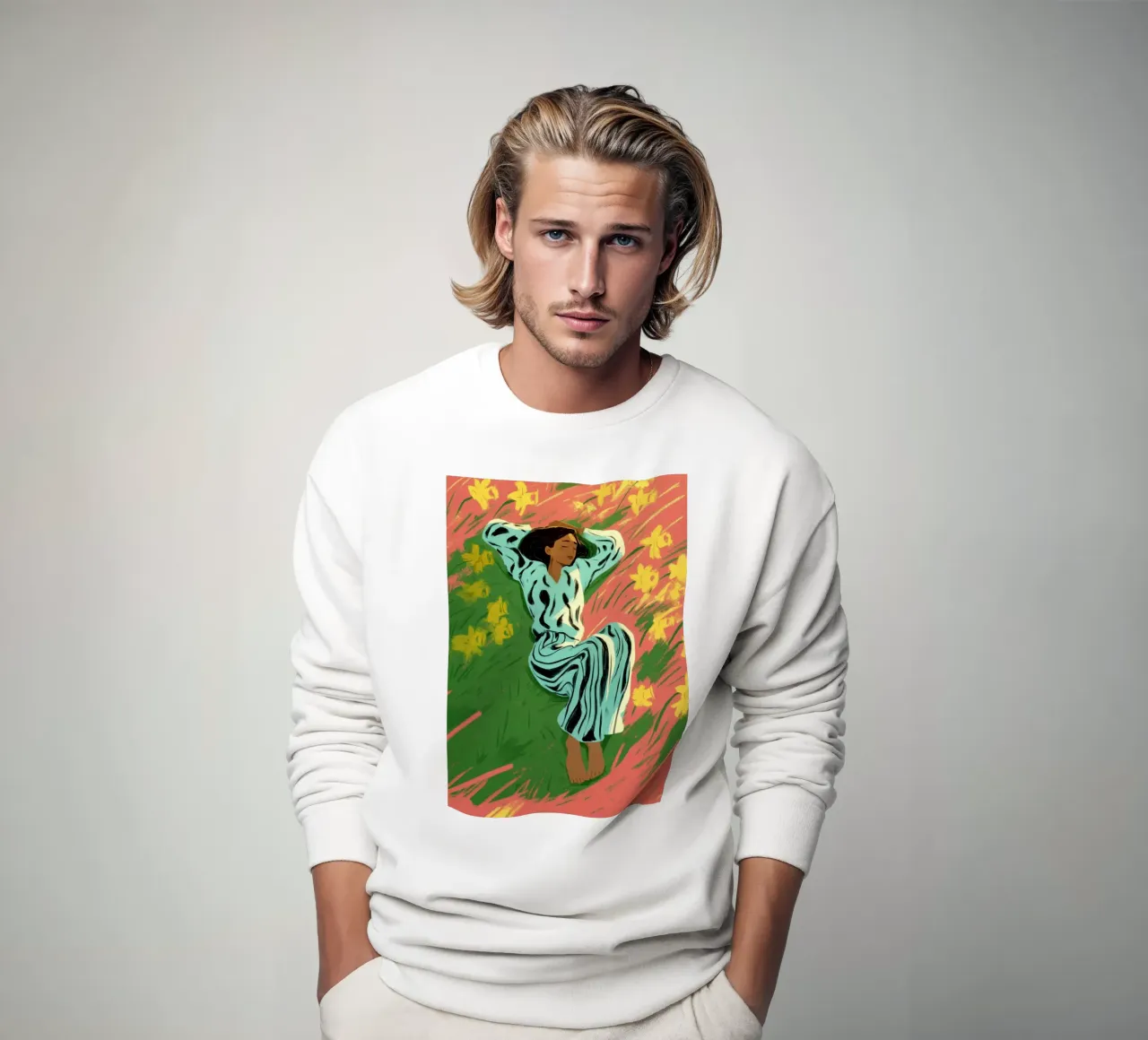 Where Daffodils Dream sudadera de Clara August