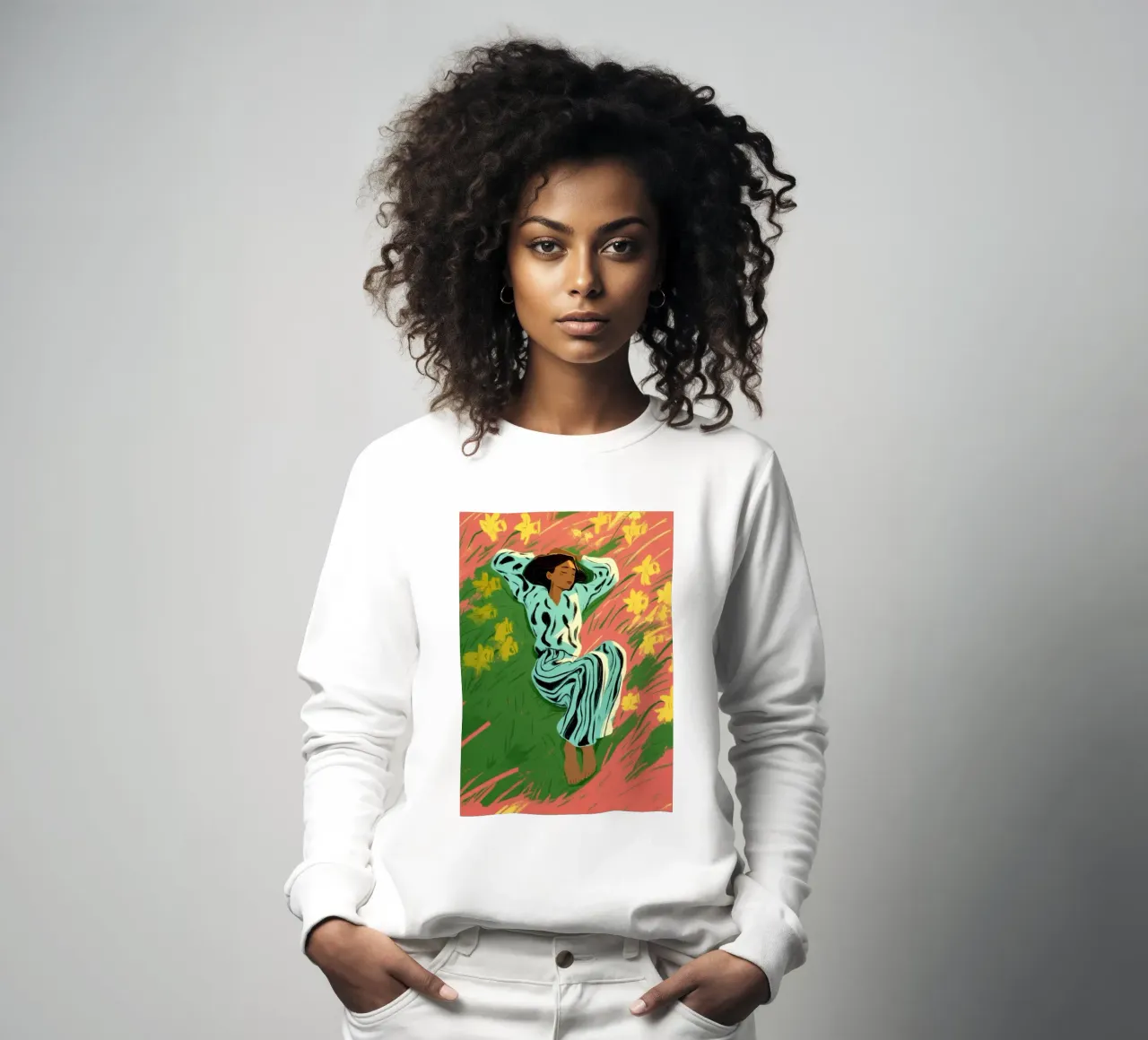 Where Daffodils Dream sudadera de Clara August