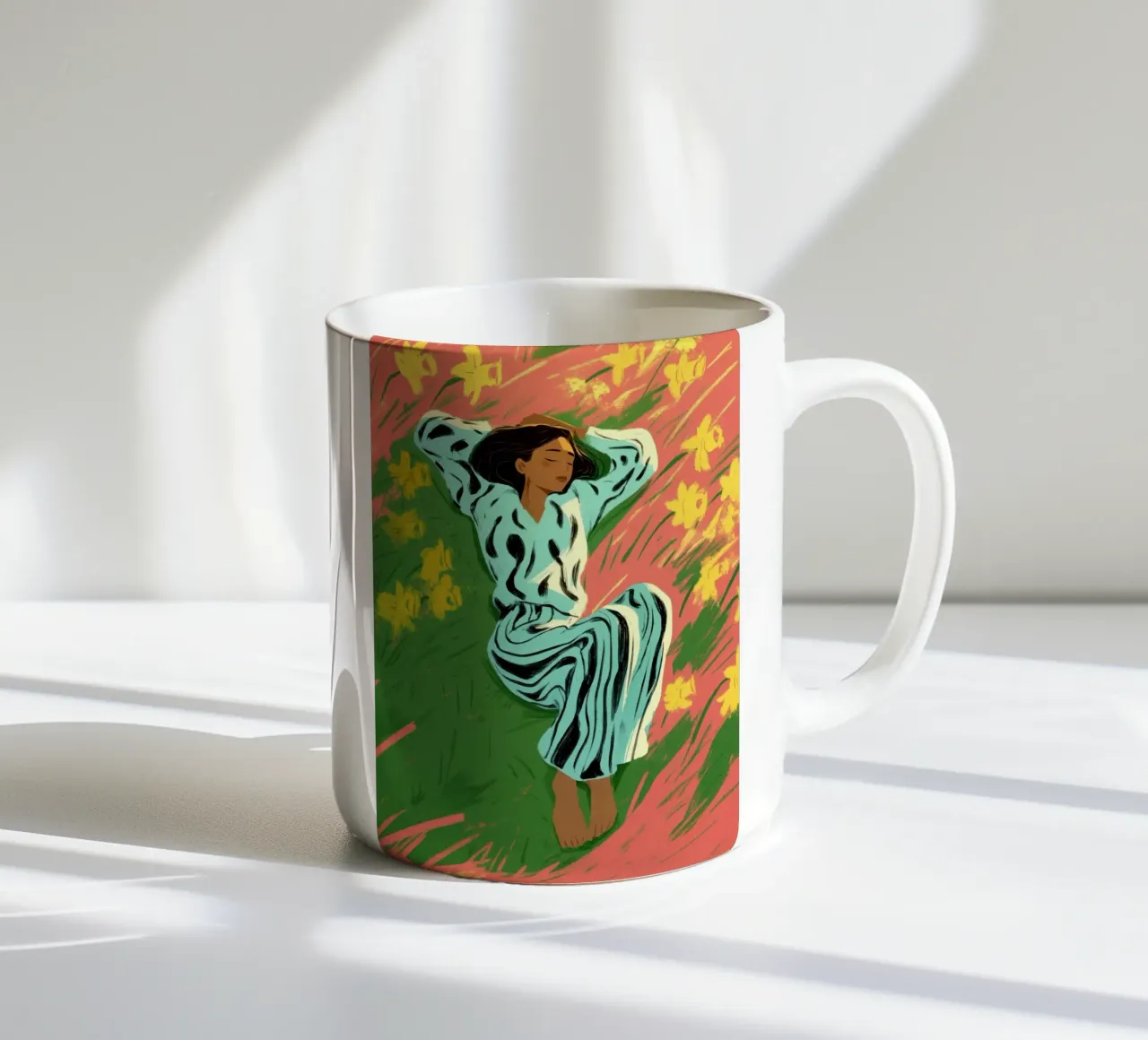 Where Daffodils Dream tazza in ceramica da Clara August