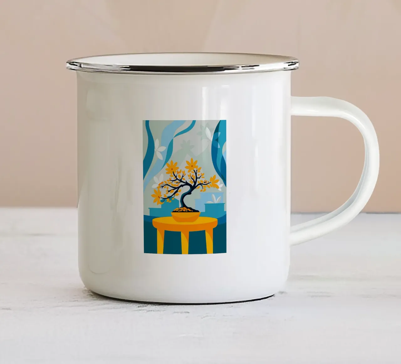 Bonsai tazza in smalto da HAPPY SHOP