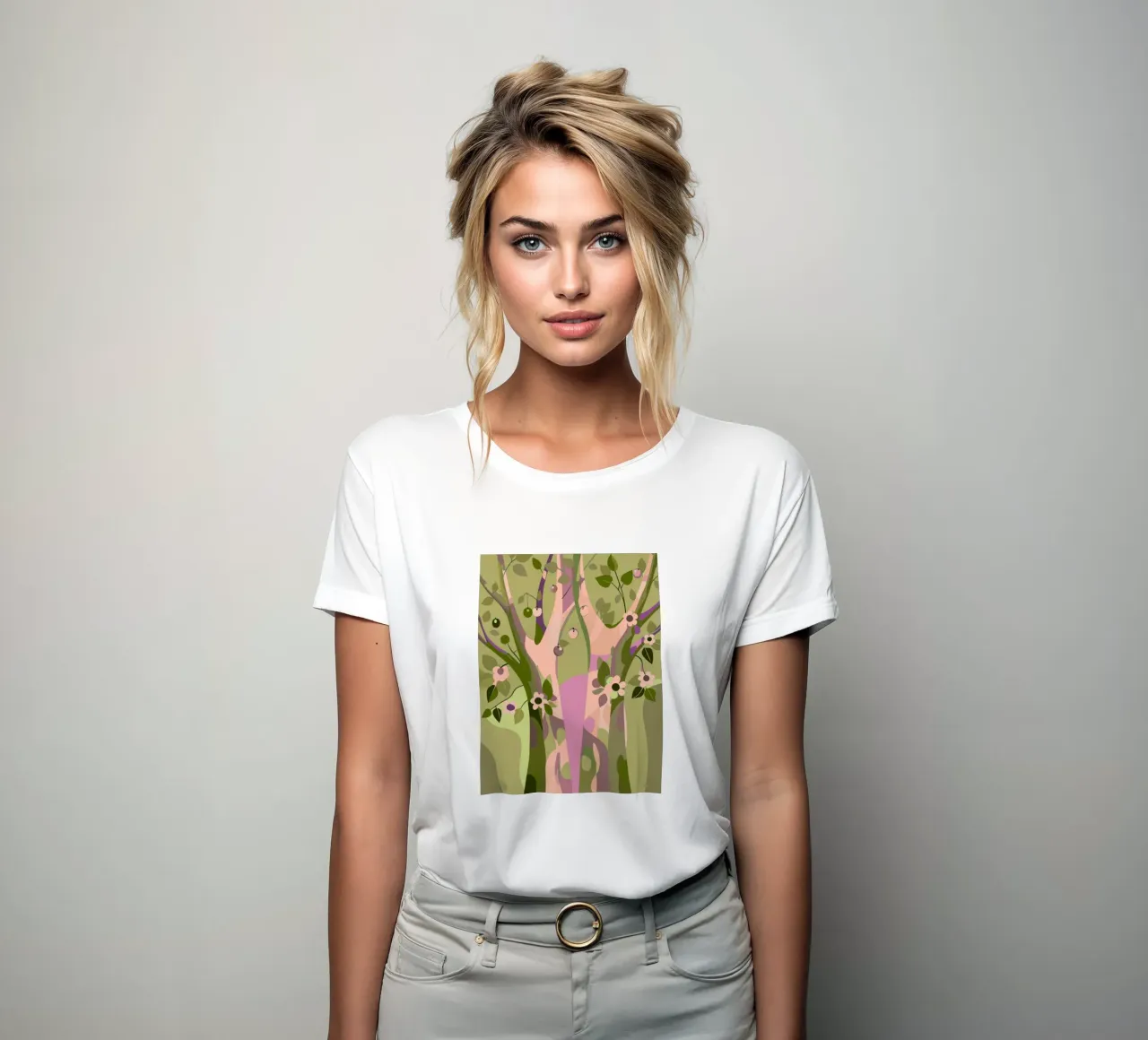 Trees women's fitted t-shirt by HAPPY SHOP