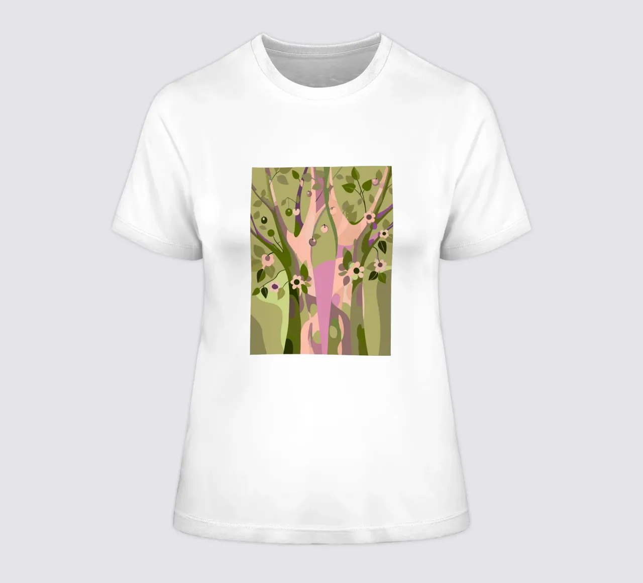 Trees women's fitted t-shirt by HAPPY SHOP