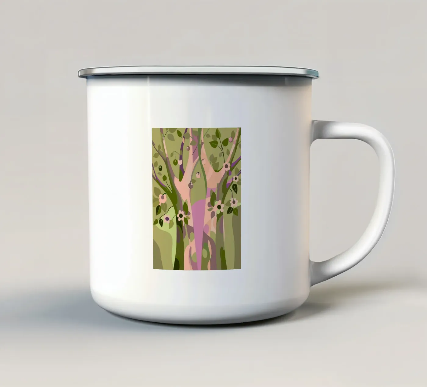 Trees enamel mug by HAPPY SHOP