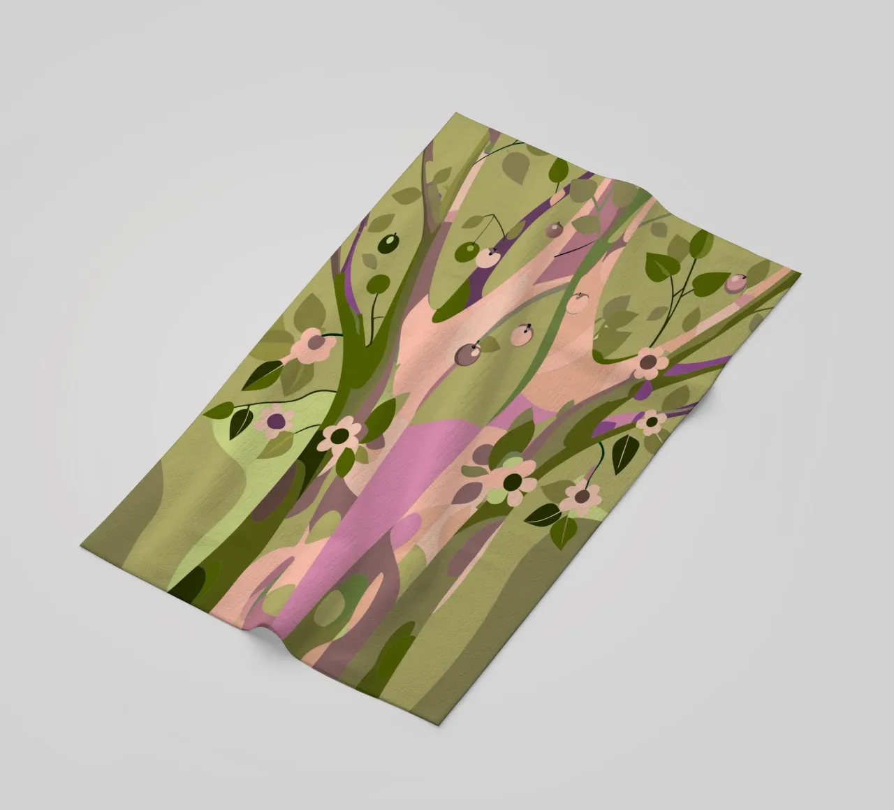 Trees beach towel by HAPPY SHOP