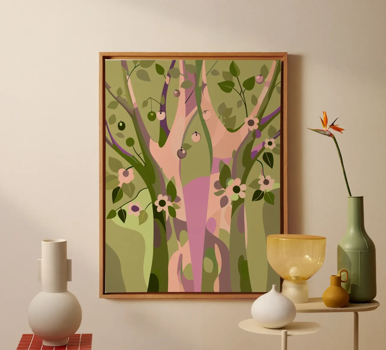 Alberi tela con Cornice a cassetta da HAPPY SHOP