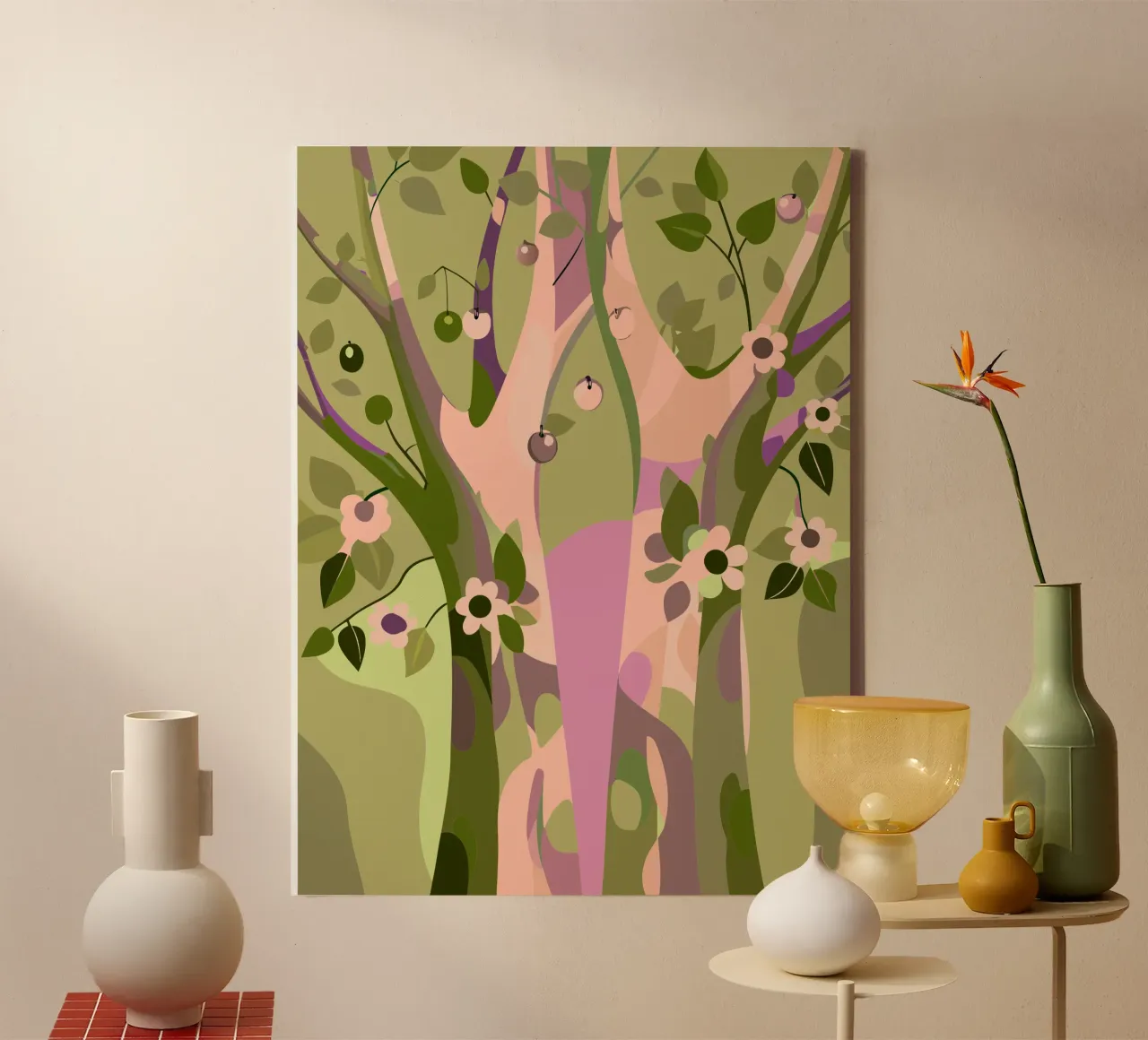 Alberi tela con Cornice a cassetta da HAPPY SHOP