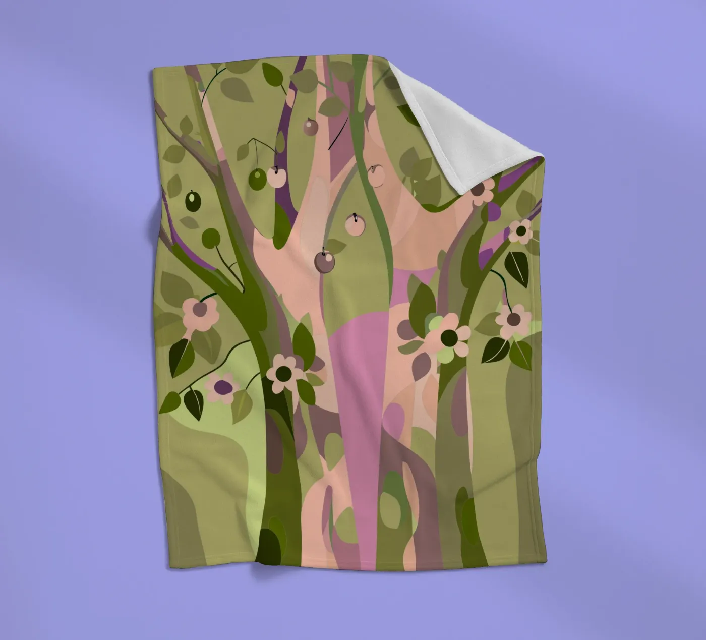 Bomen fleecedeken van HAPPY SHOP