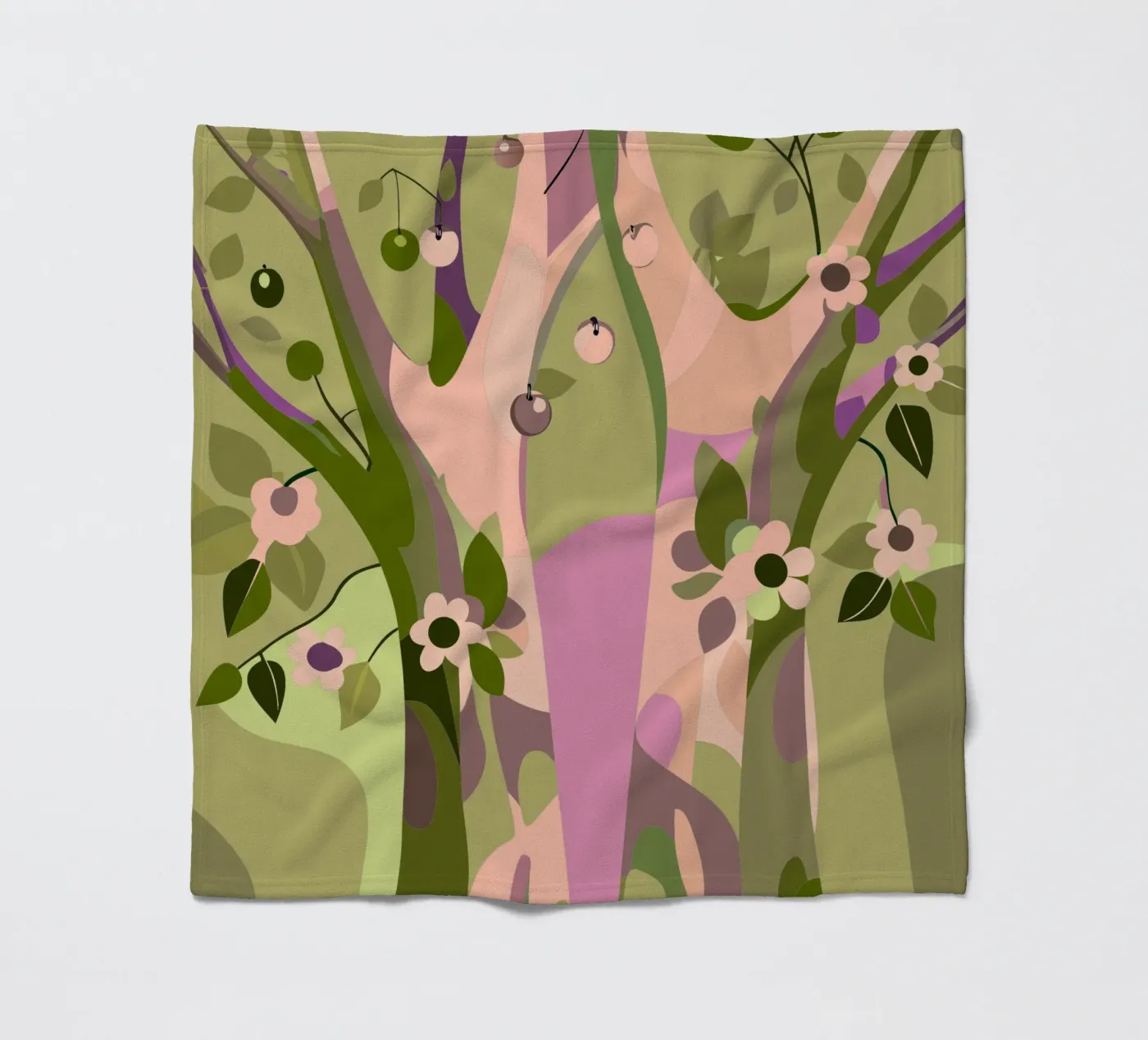 Bomen fleecedeken van HAPPY SHOP