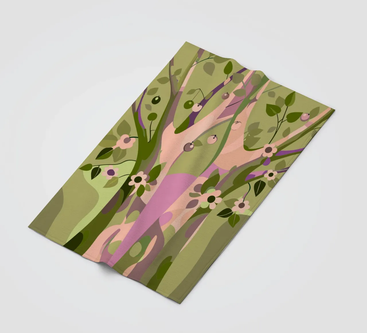 Bäume Fleecedecke von HAPPY SHOP