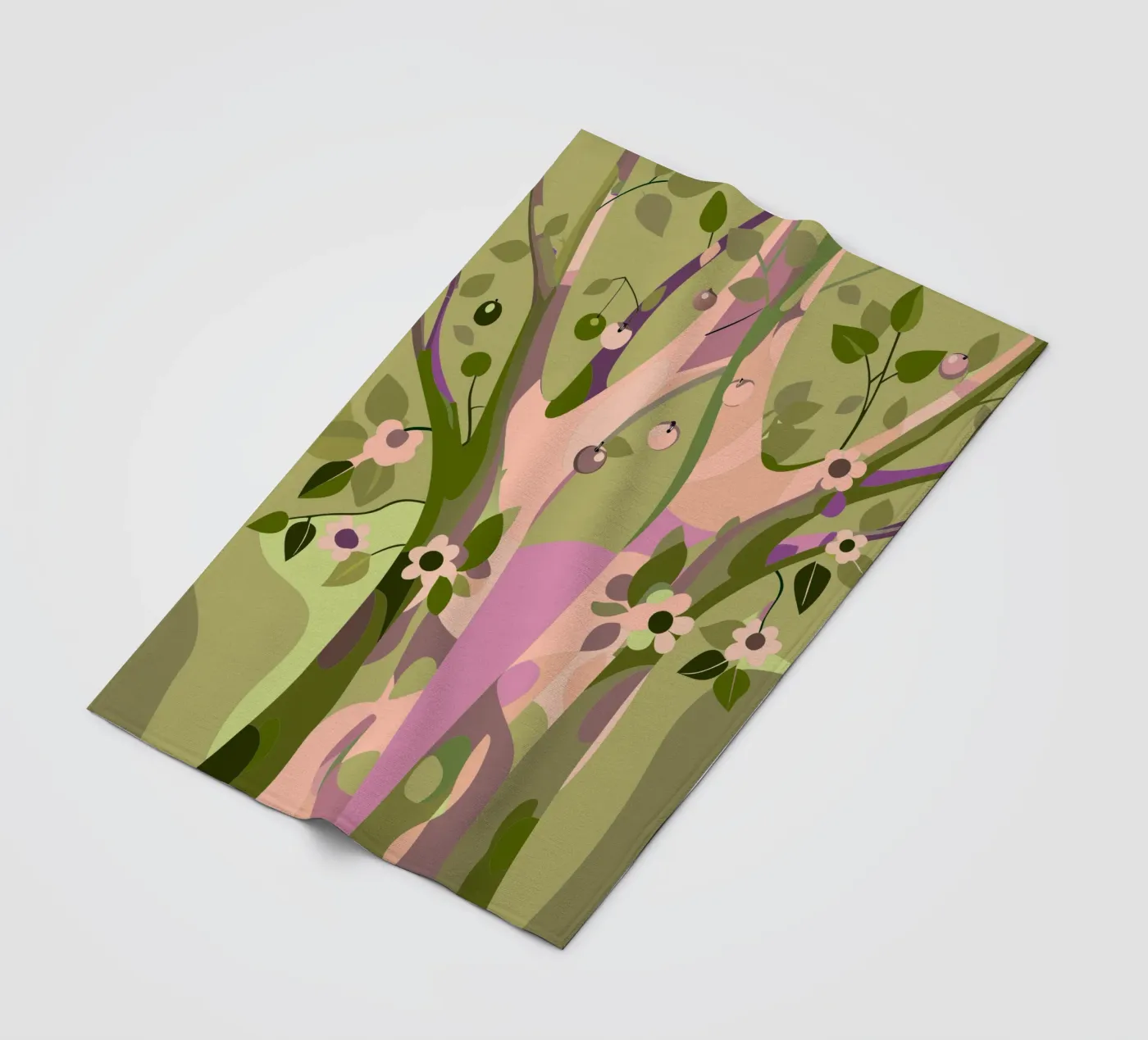 Bomen fleecedeken van HAPPY SHOP