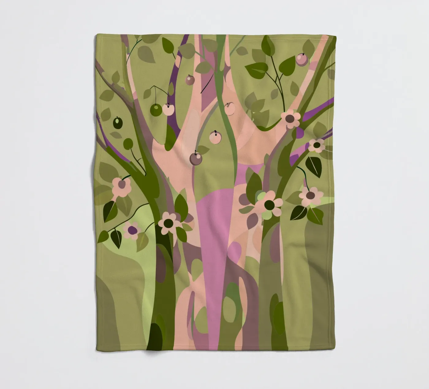 Bomen fleecedeken van HAPPY SHOP