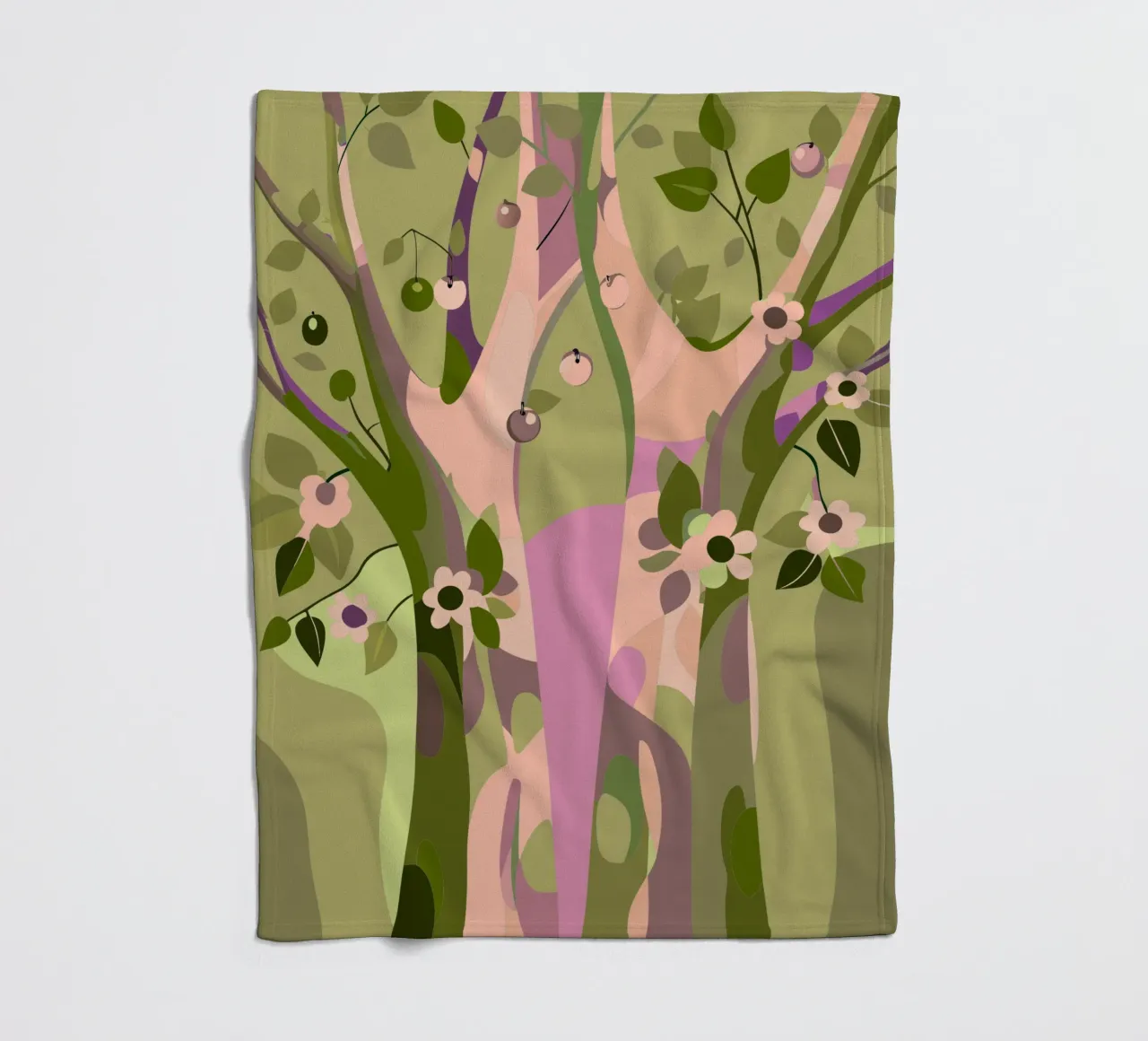 Bäume Fleecedecke von HAPPY SHOP