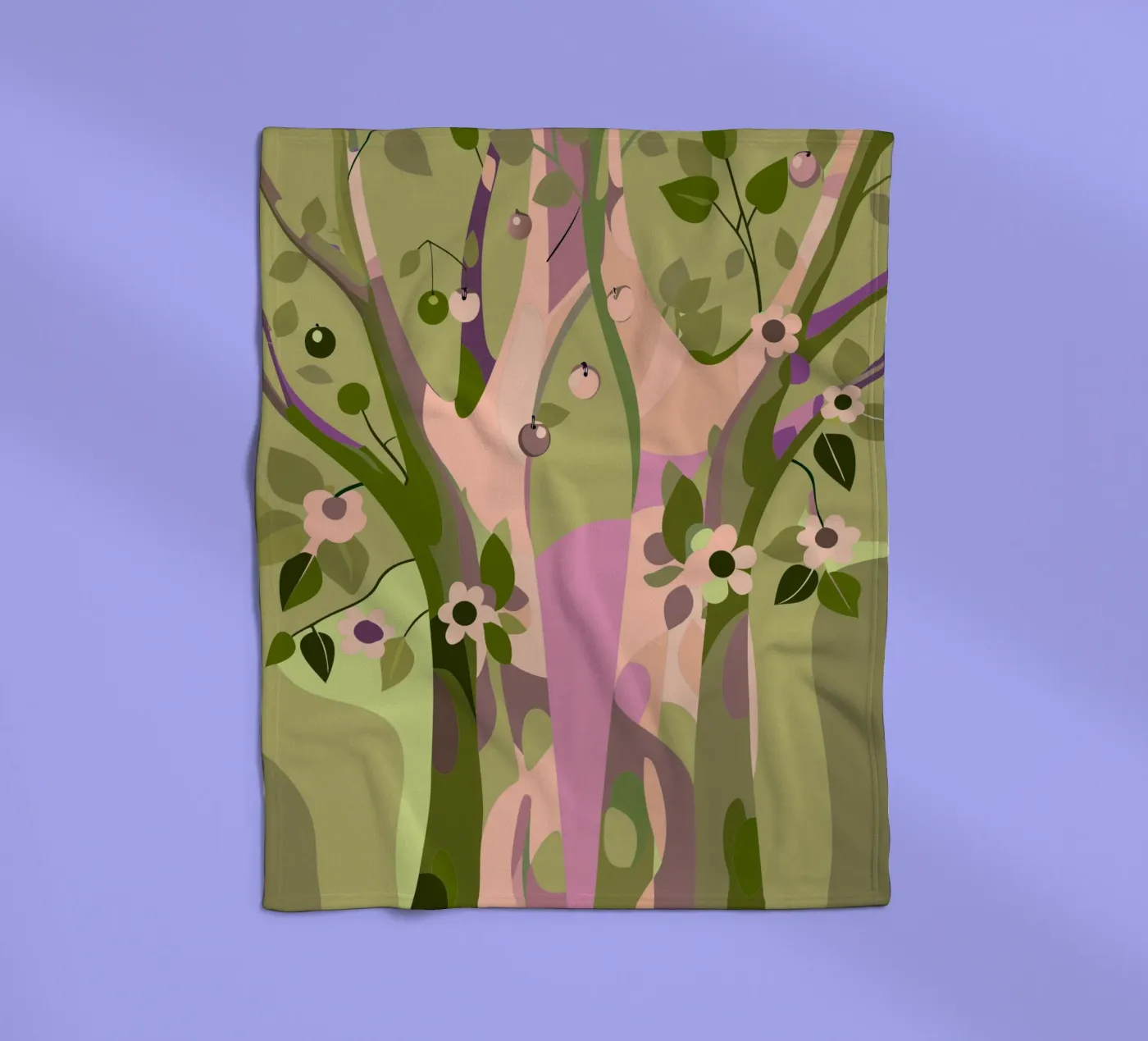 Bomen fleecedeken van HAPPY SHOP