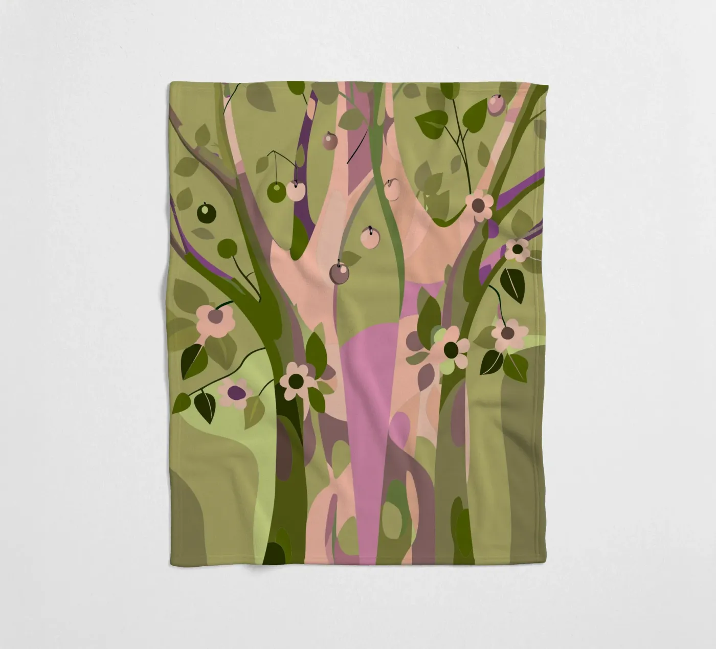 Bomen fleecedeken van HAPPY SHOP