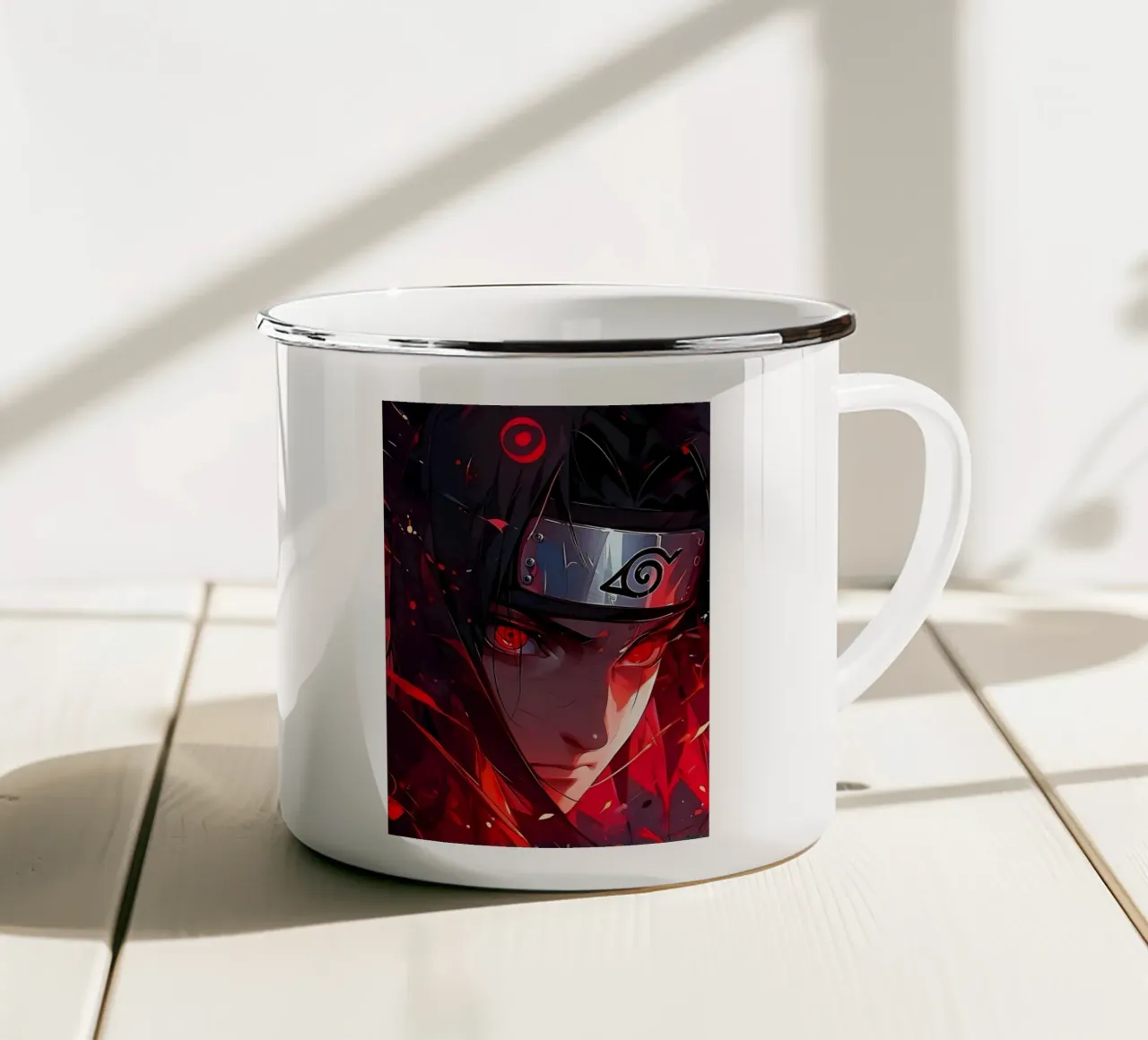 uchiha Itachi tazza in smalto da Anime Place