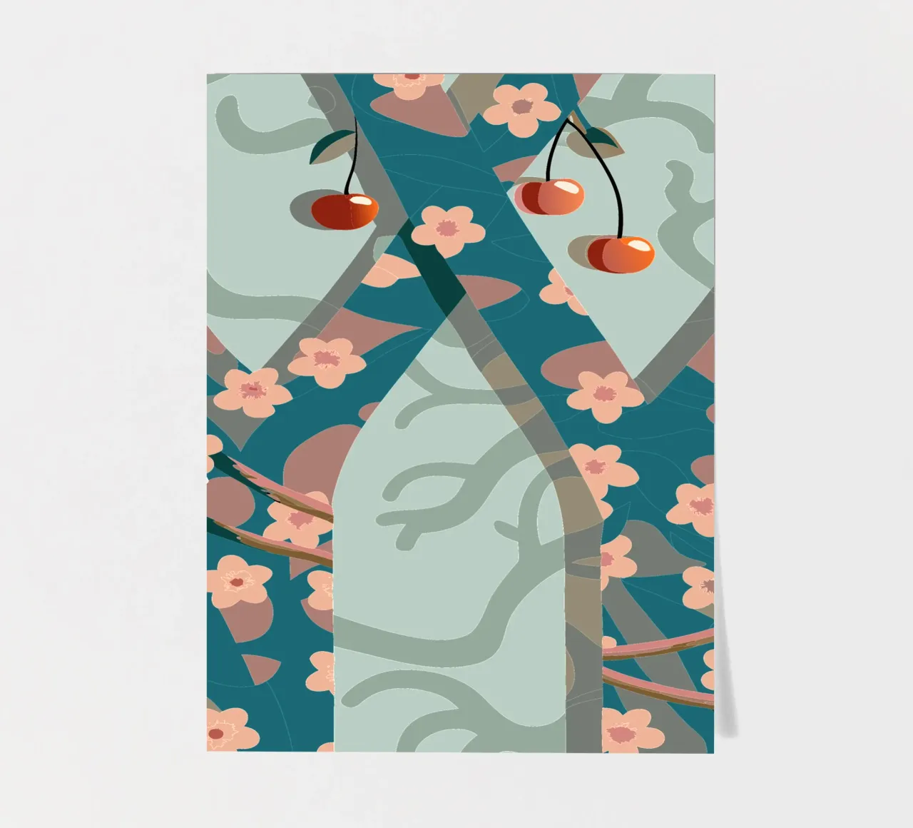 Cherry tree sticker sheet by HAPPY SHOP