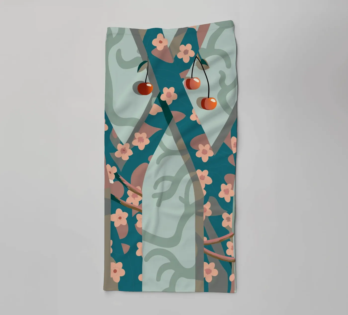 Cherry tree towel by HAPPY SHOP