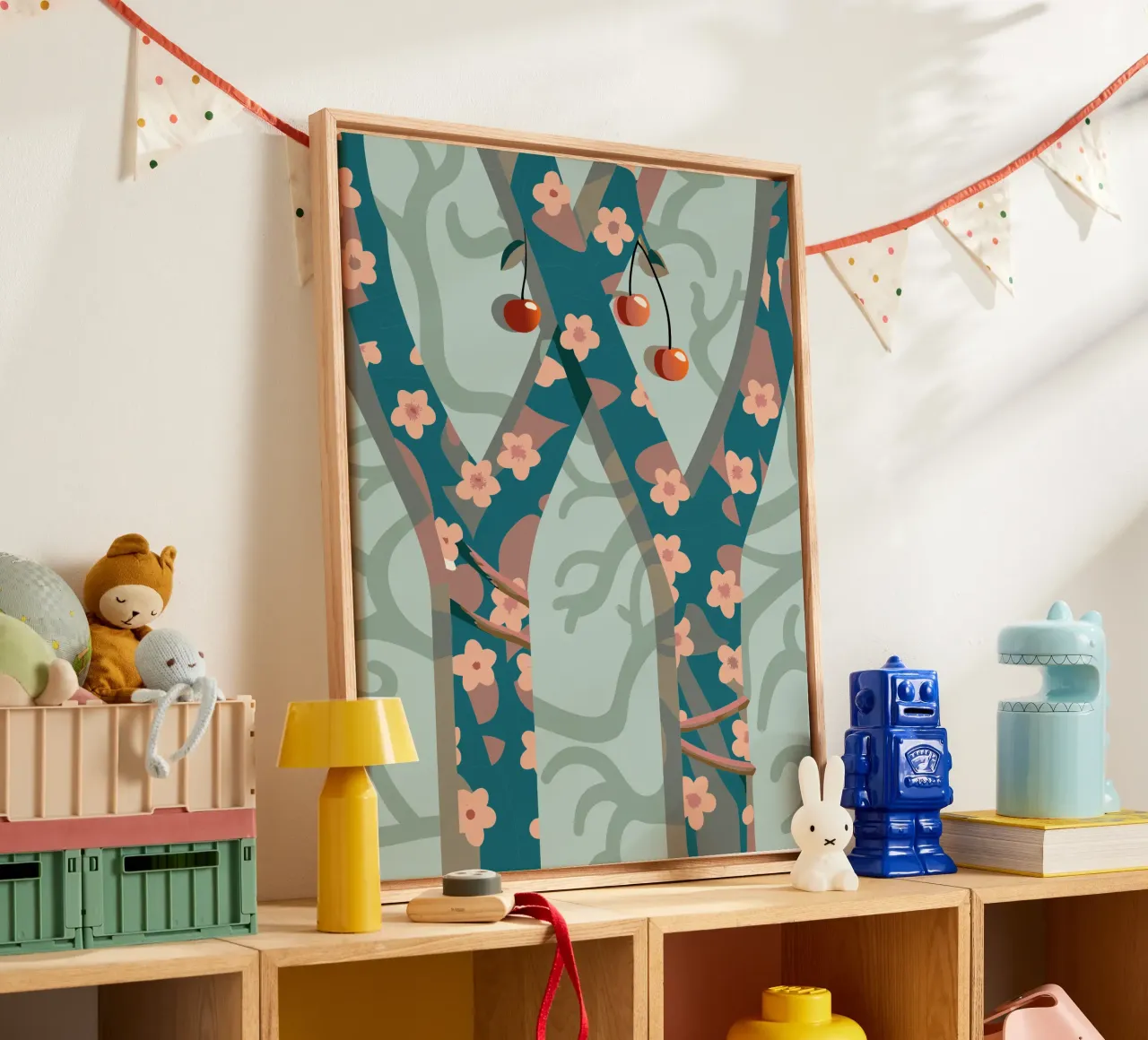 Ciliegio tela con Cornice a cassetta da HAPPY SHOP