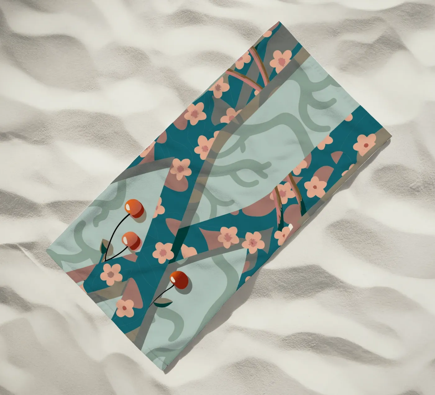 Kersenboom strandhanddoek van HAPPY SHOP
