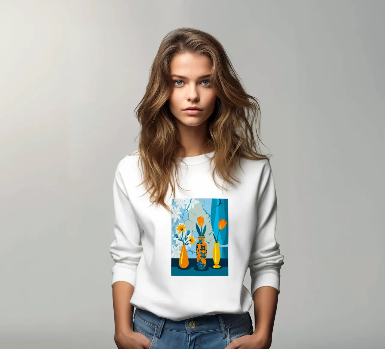 Tre vasi di fiori felpa da HAPPY SHOP