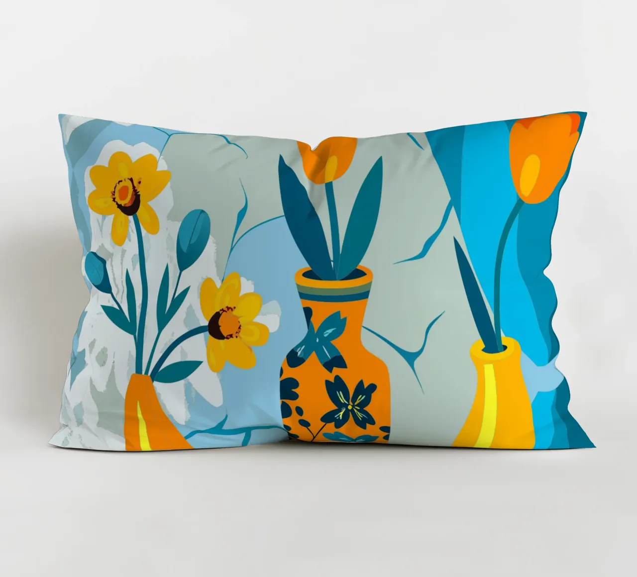 Tre vasi di fiori cuscino da HAPPY SHOP