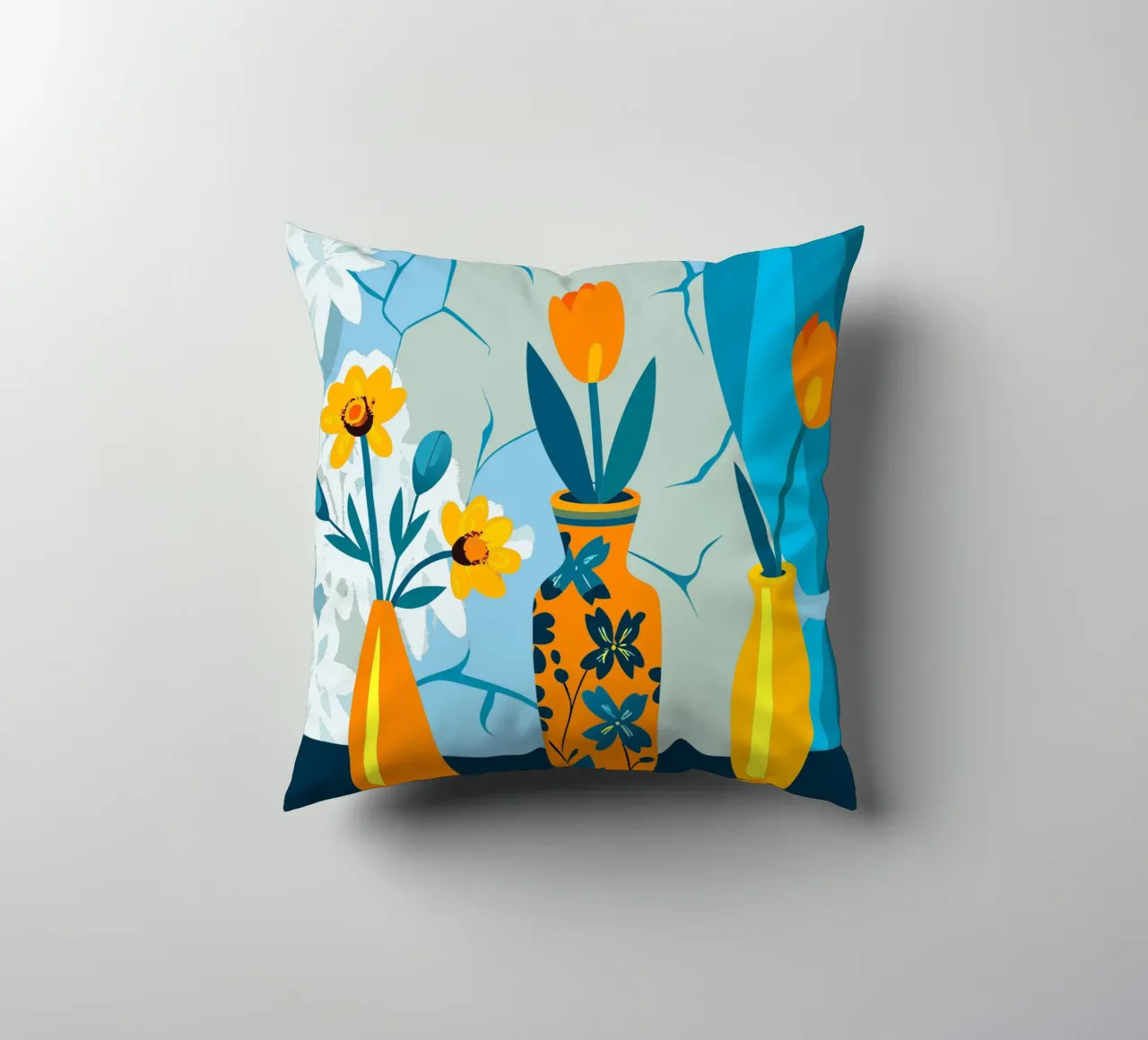 Tre vasi di fiori cuscino da HAPPY SHOP