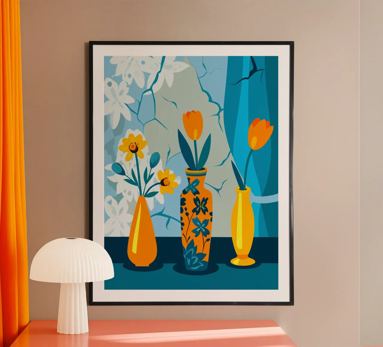 Tre vasi di fiori poster da HAPPY SHOP