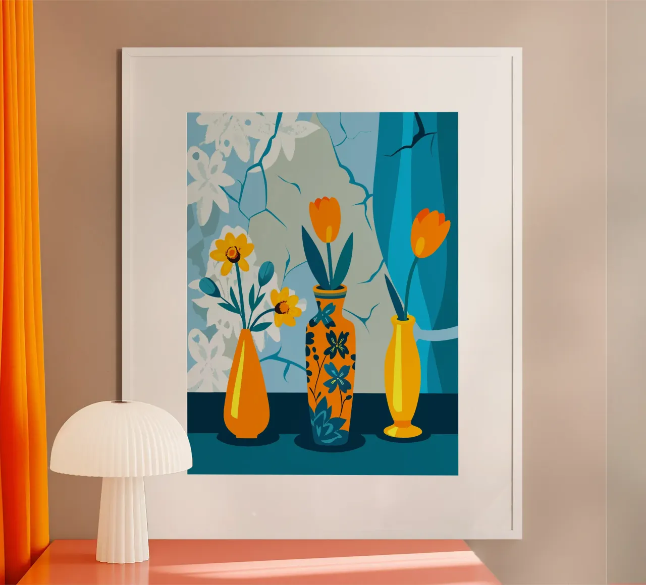 Tre vasi di fiori poster da HAPPY SHOP