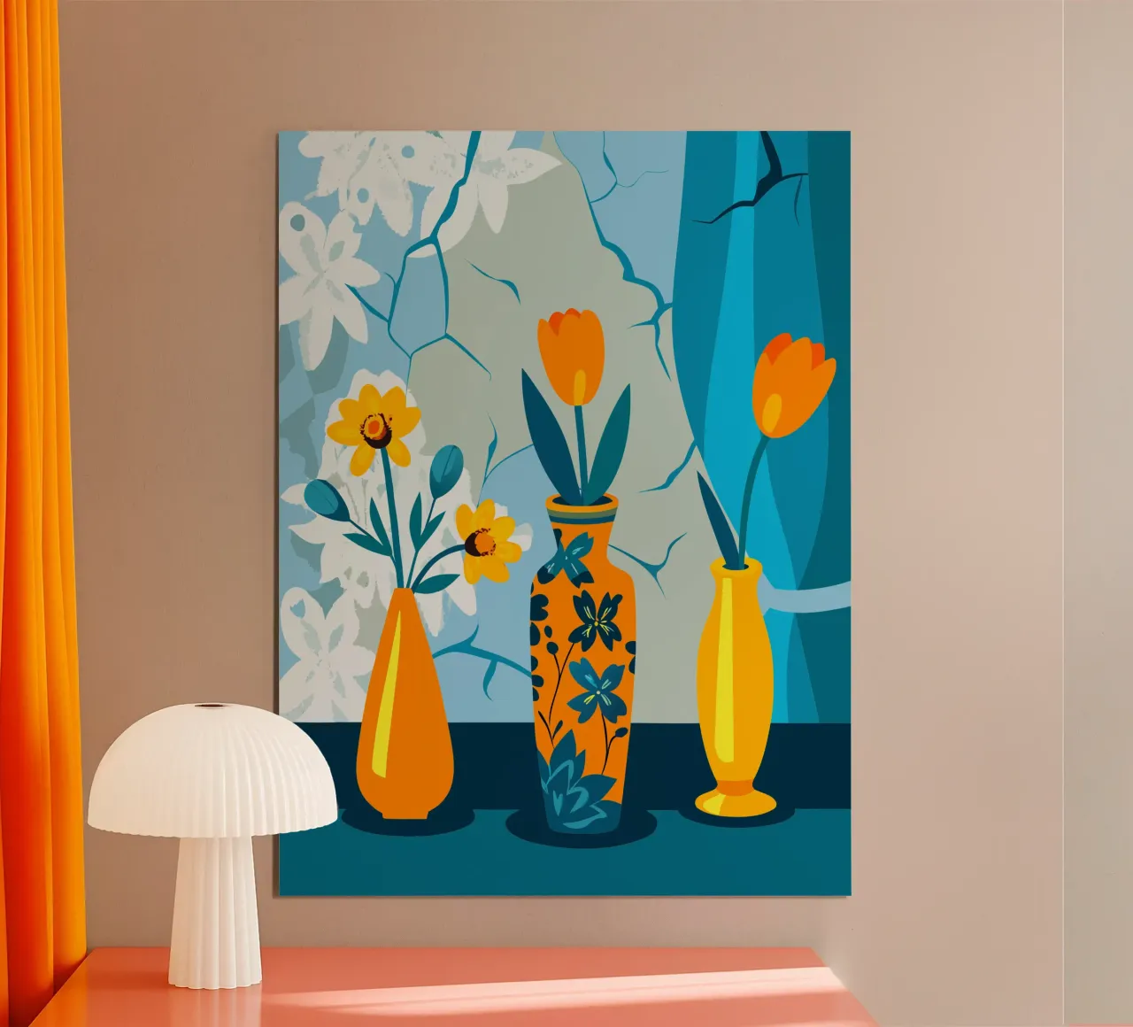 Tre vasi di fiori poster da HAPPY SHOP