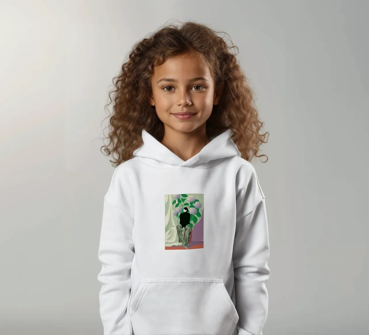 Silence in Bloom felpa bambino con cappuccio da Clara August