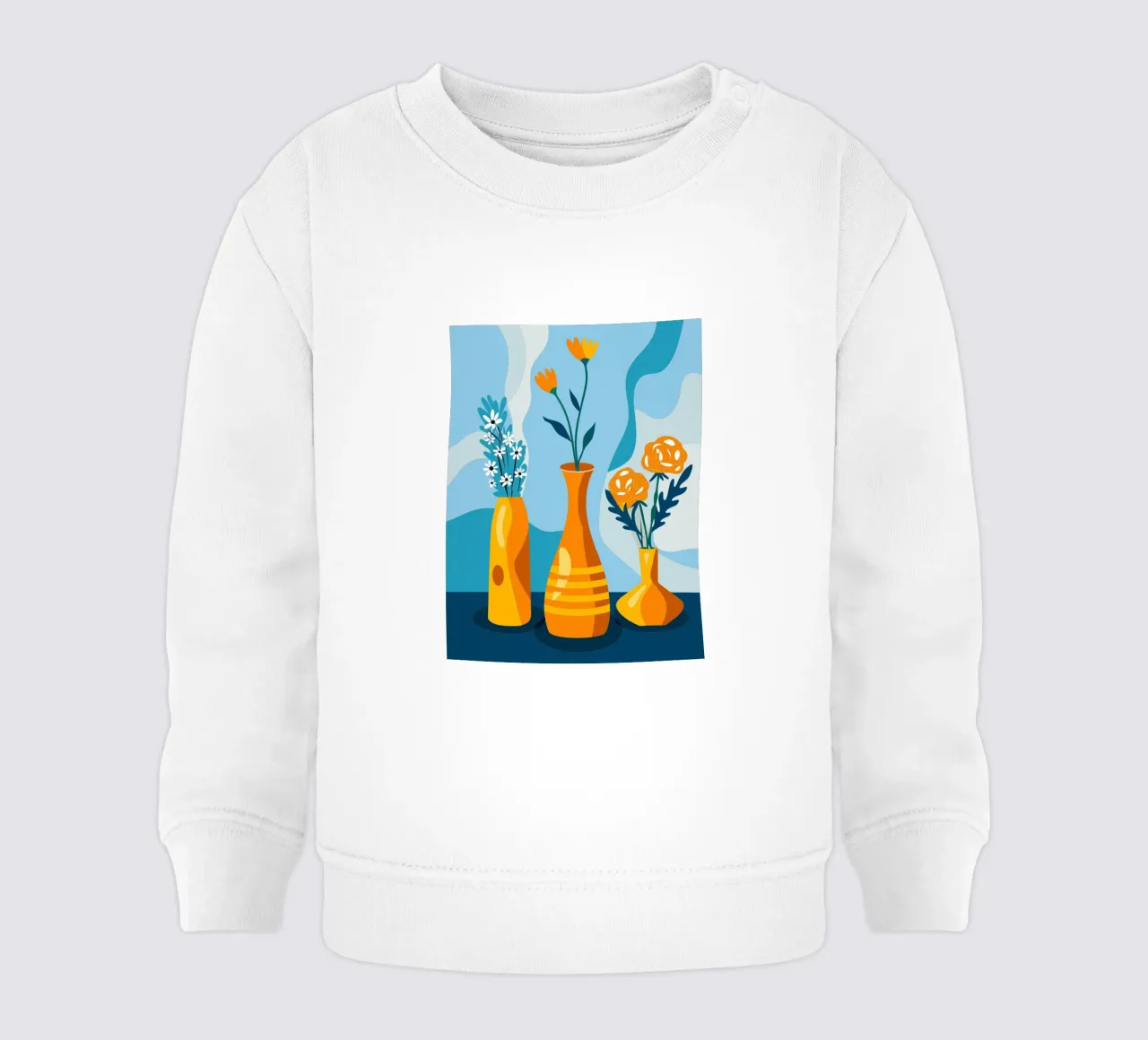Tre vasi di fiori felpa neonato da HAPPY SHOP