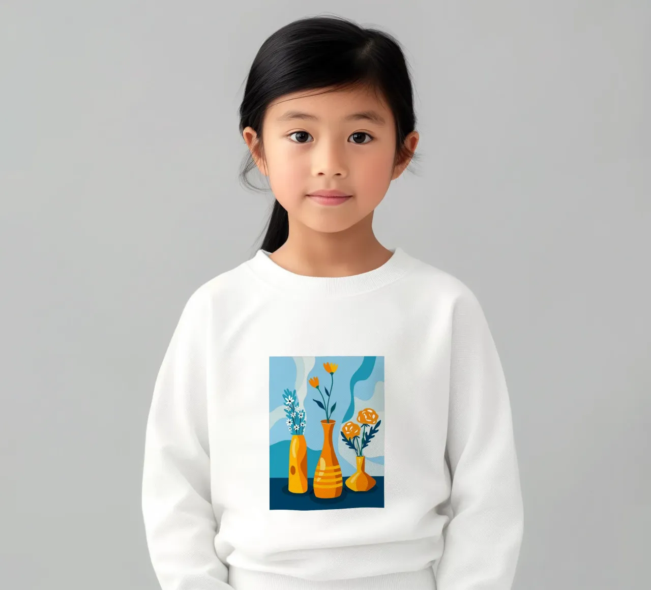 Tre vasi di fiori felpa bambino da HAPPY SHOP