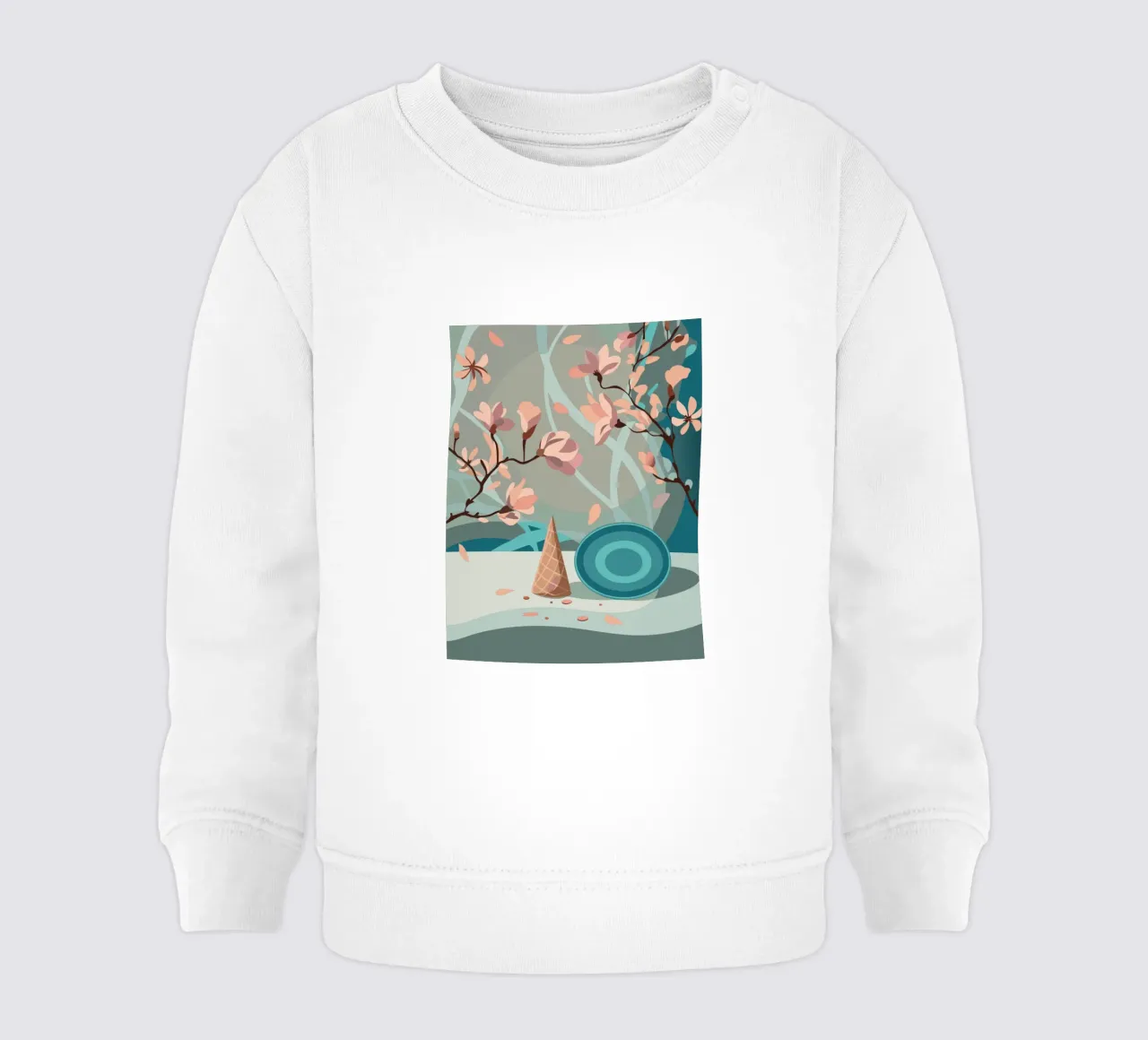 Ramita de flores sudadera de bebé de HAPPY SHOP