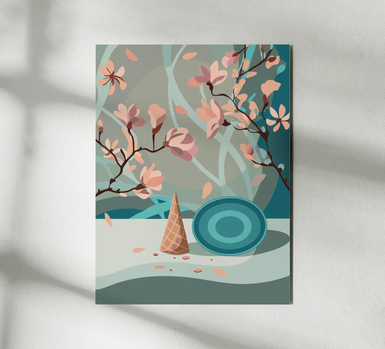 Ramoscello di fiori alluminio dibond da HAPPY SHOP