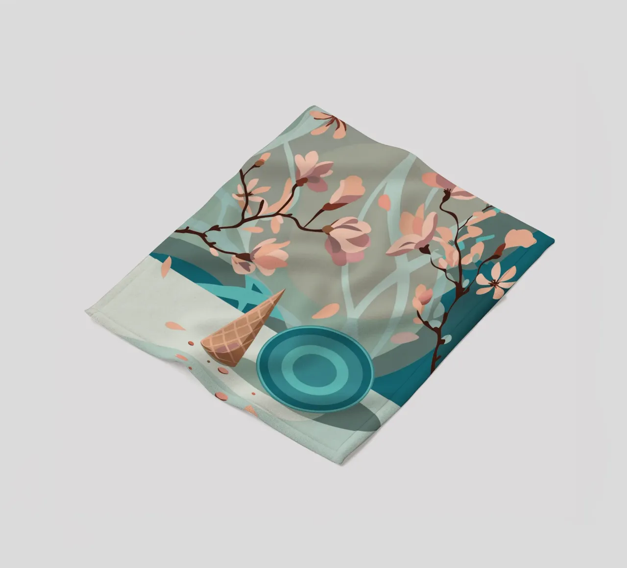 Ramoscello di fiori coperta in pile da HAPPY SHOP