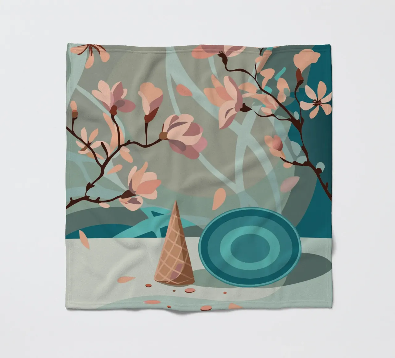 Ramoscello di fiori coperta in pile da HAPPY SHOP
